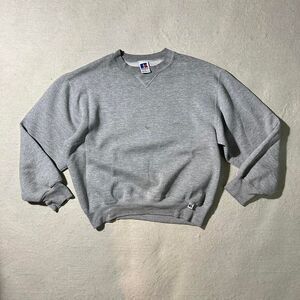 Russell Athletics Medium Vintage Grey Boxy Crewneck Sweatshirt